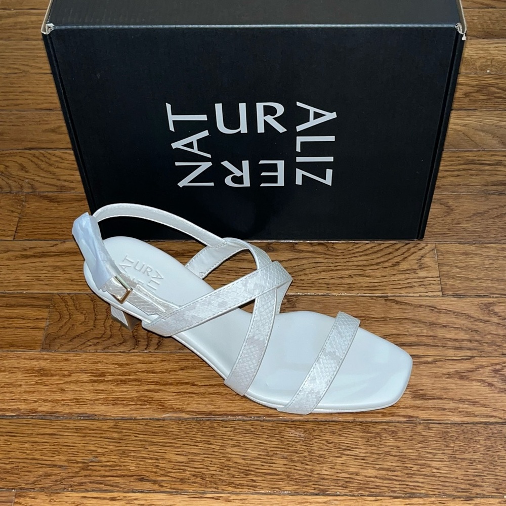 Naturalizer Kiki Slingback Sandals Beige Snake Print Women’s Size 9 NEW